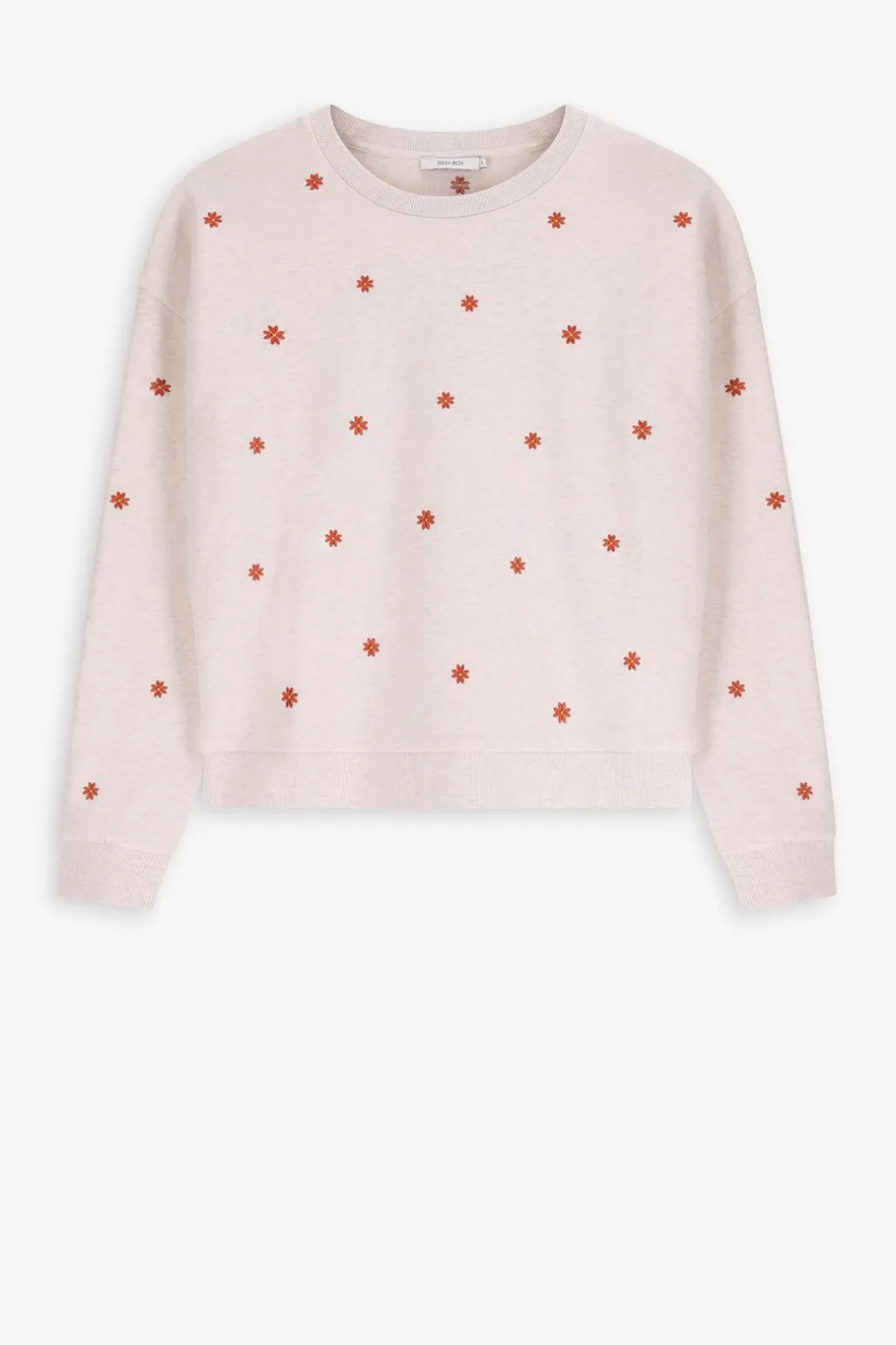 Beige sweater met embroidery