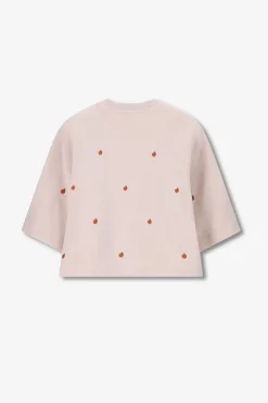 Beige sweater met embroidery