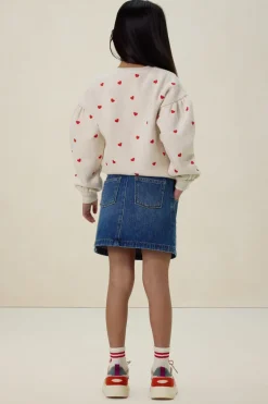 Beige sweater met hartjes