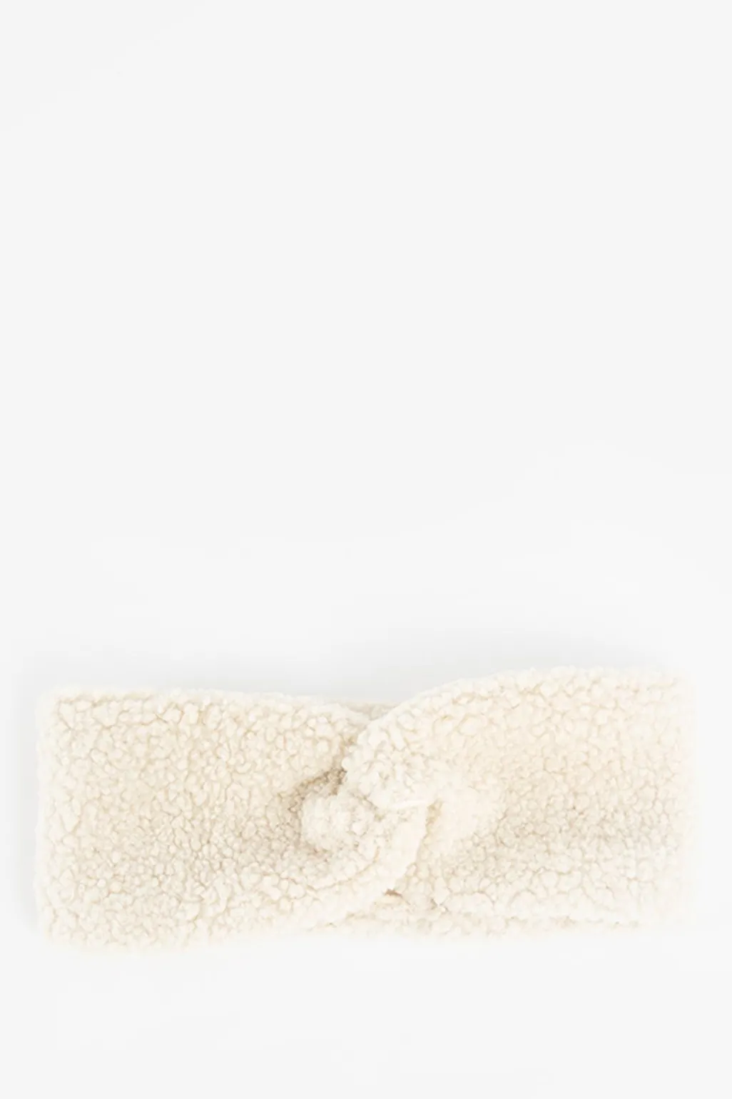 Beige teddy haarband
