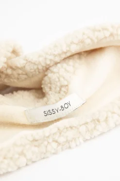 Beige teddy haarband