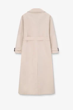 Beige trenchcoat met ceintuur