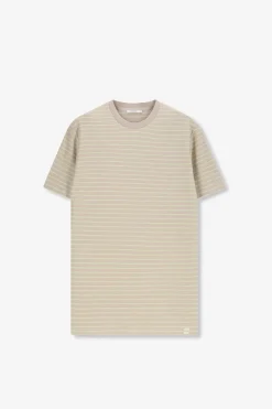 Beige t-shirt met strepen