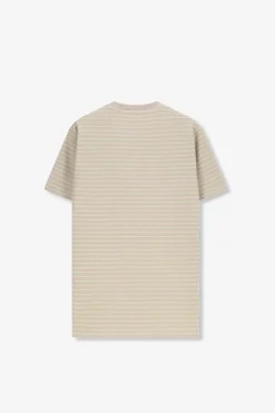 Beige t-shirt met strepen