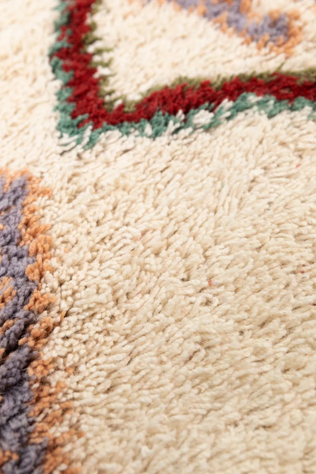 Beige vloerkleed met multicolour patroon