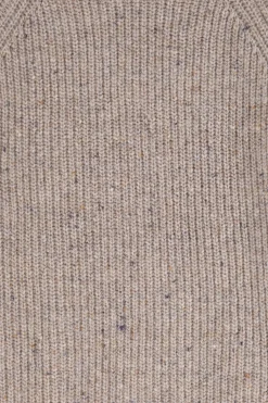 Beige wollen trui met textuur
