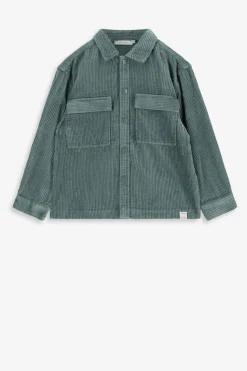 Blauw corduroy overhemd