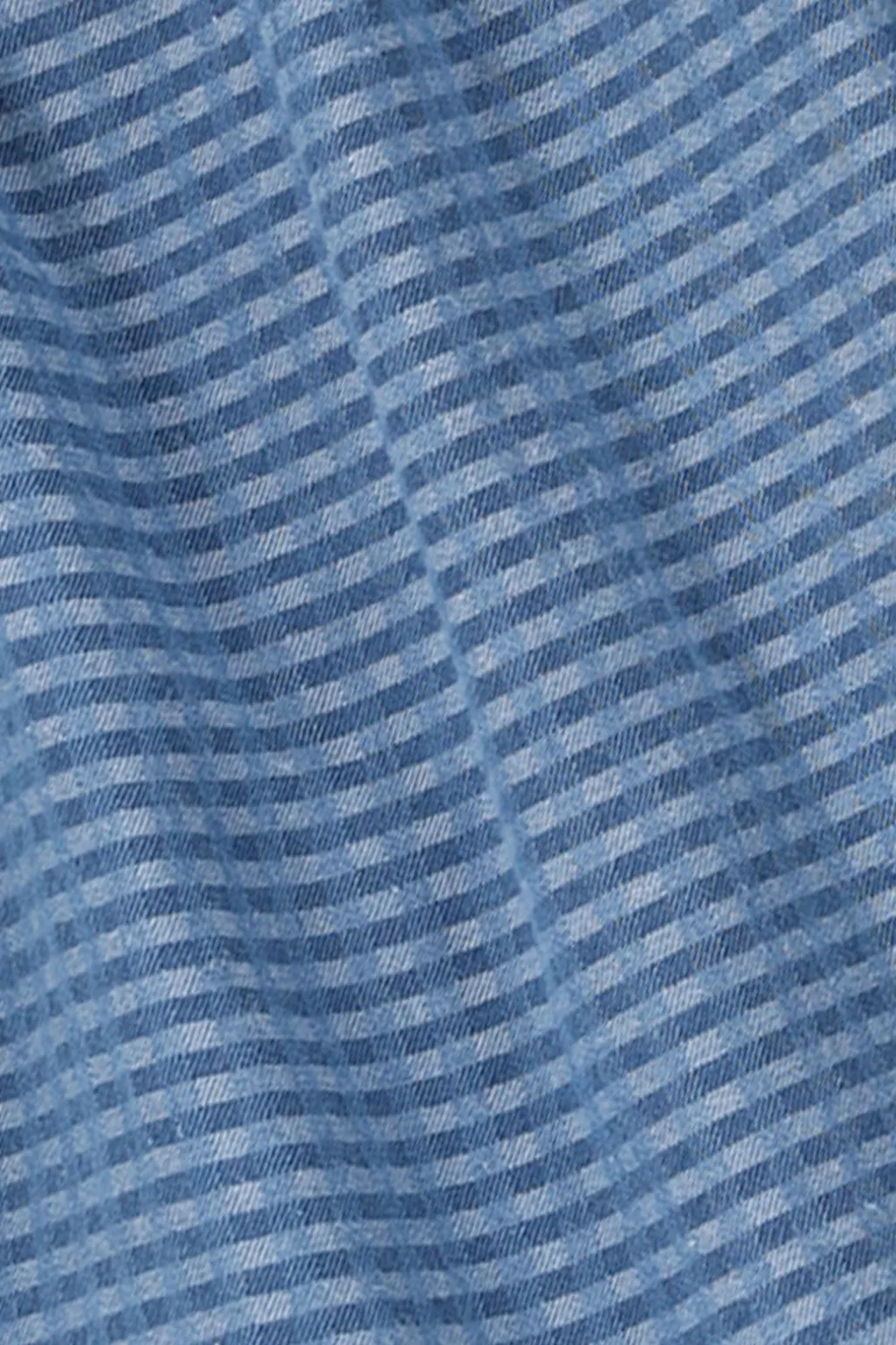 Blauw denim geruit overhemd