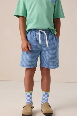 Blauw denim geruite shorts