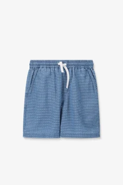 Blauw denim geruite shorts