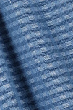 Blauw denim geruite shorts