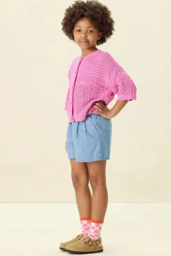 Blauw denim short