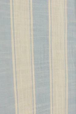 Blauw gestreept overhemd met korte mouwen