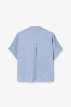 Blauw gestreepte blouse