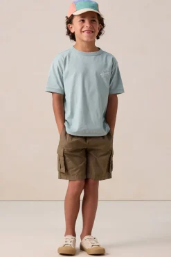 Blauw oversized t-shirt met print