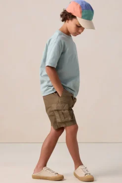 Blauw oversized t-shirt met print