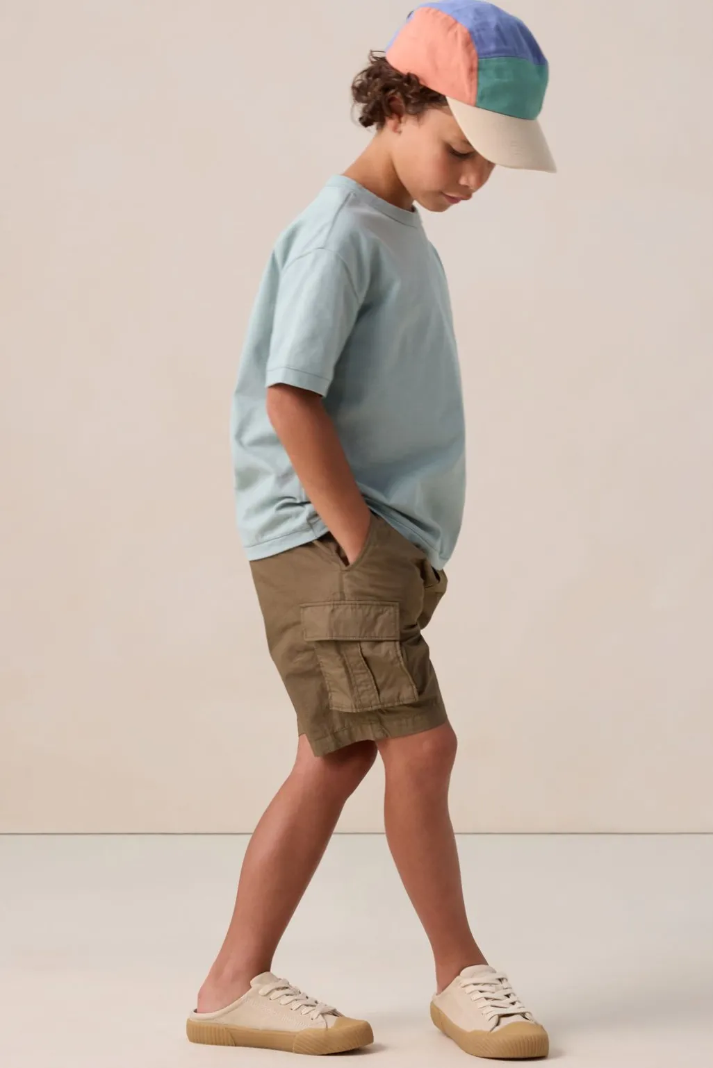 Blauw oversized t-shirt met print