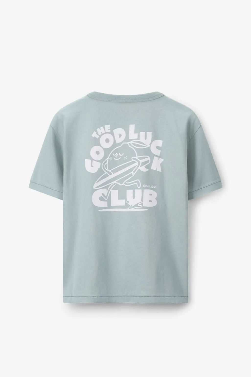 Blauw oversized t-shirt met print