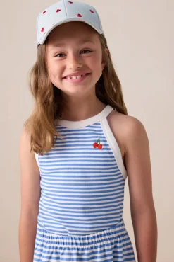 Blauw singlet met artwork