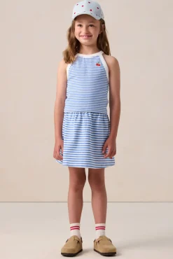 Blauw singlet met artwork
