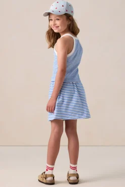 Blauw singlet met artwork