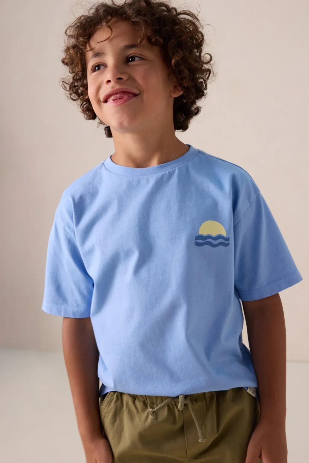 Blauw T-shirt met artwork