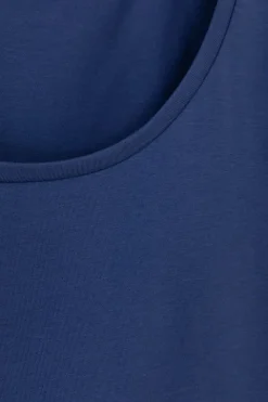 Blauw T-shirt met ronde hals