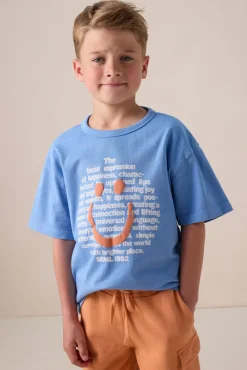 Blauw T-shirt met smiley