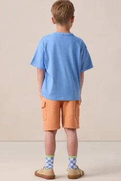 Blauw T-shirt met smiley