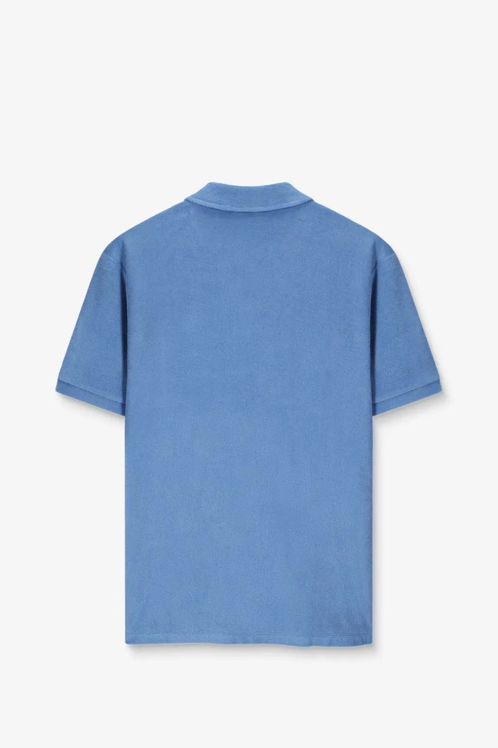 Blauwe badstof polo