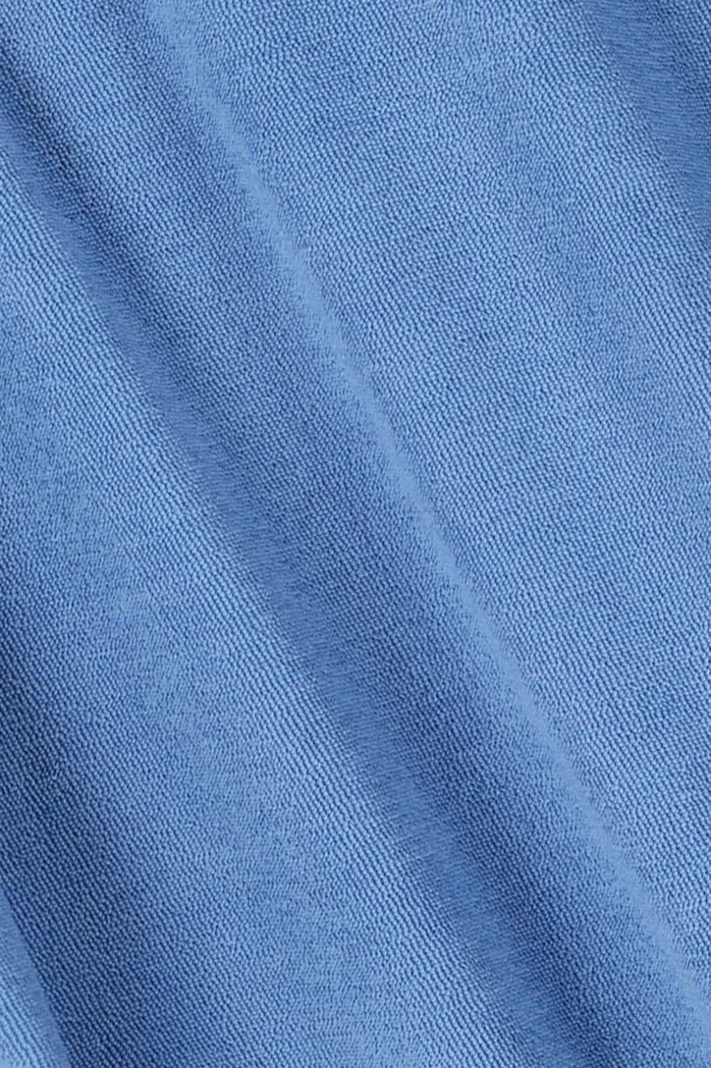 Blauwe badstof polo