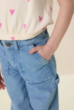 Blauwe cargo broek