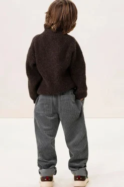 Blauwe corduroy pull on broek