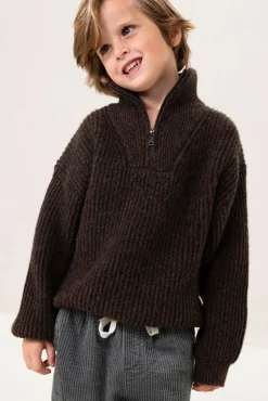 Blauwe corduroy pull on broek
