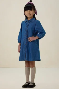 Blauwe denim jurk