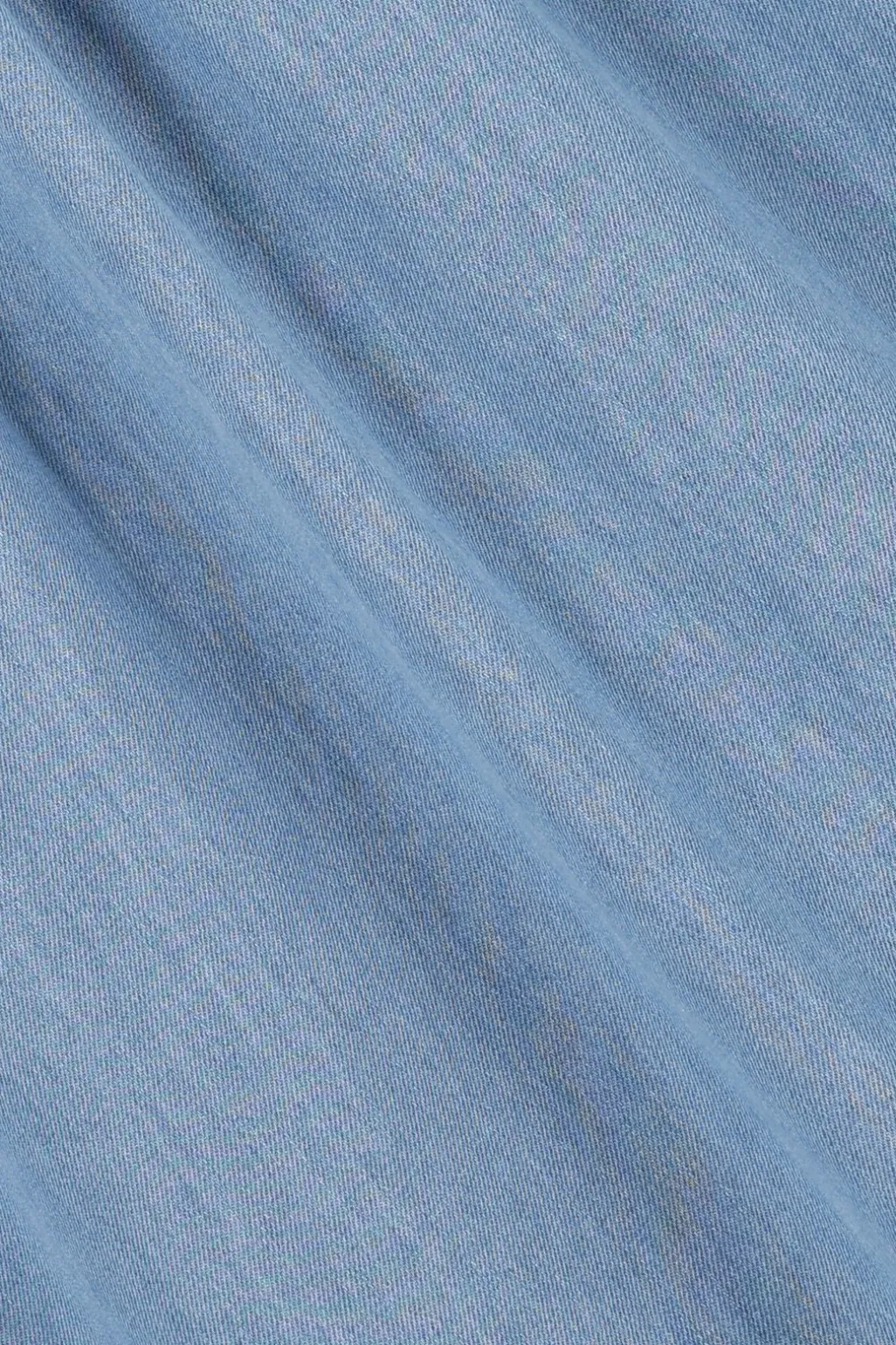 Blauwe denim midi jurk