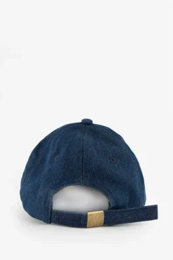 Blauwe denim pet