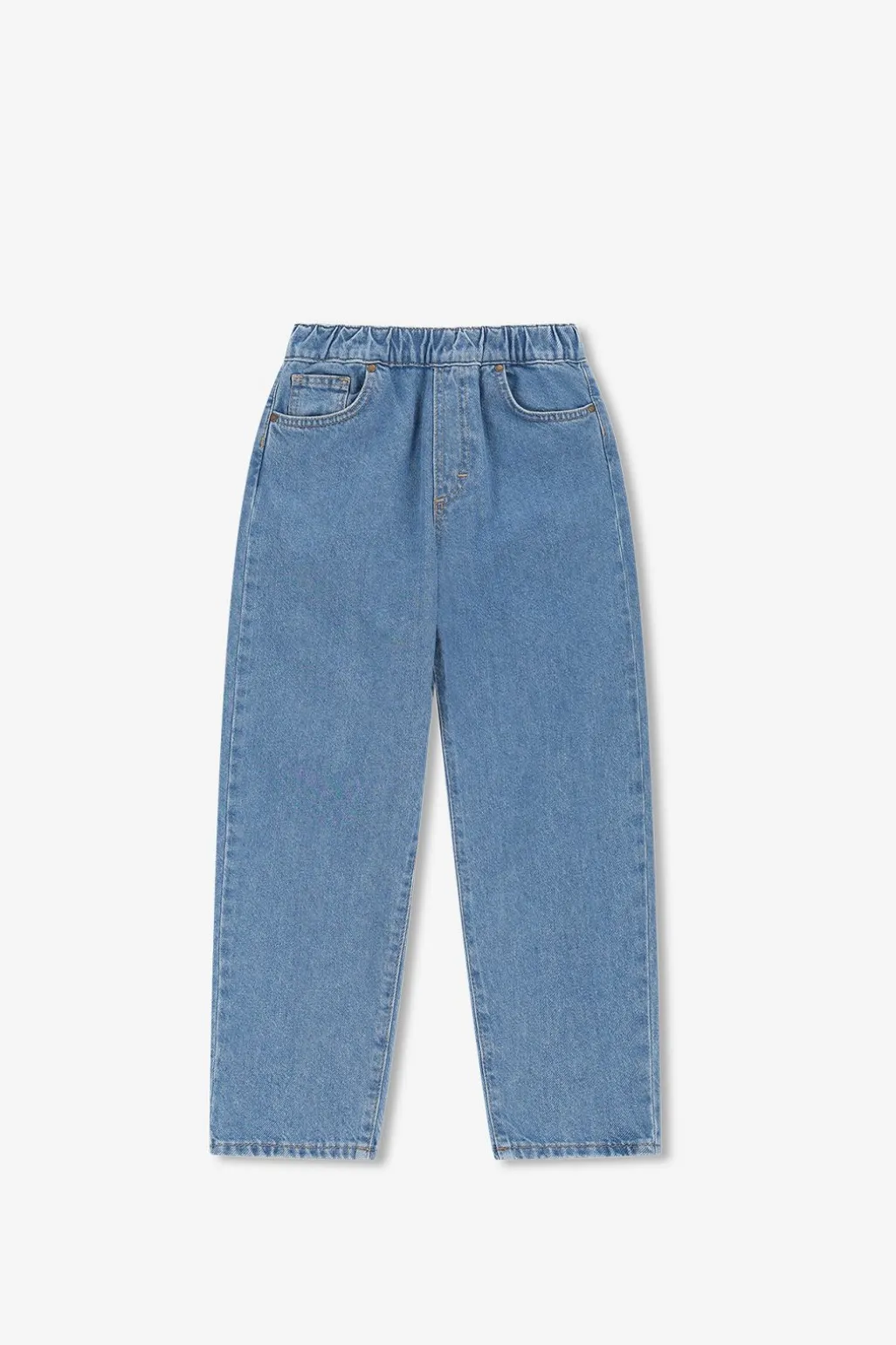 Blauwe denim pull on broek