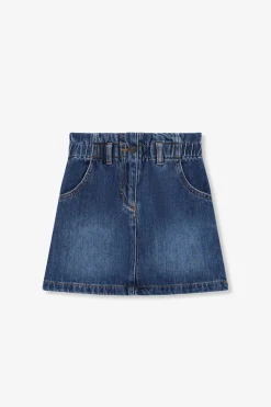 Blauwe denim rok