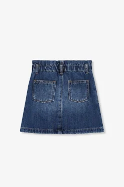 Blauwe denim rok