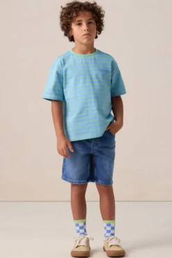 Blauwe denim short