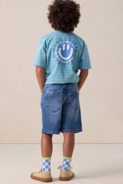 Blauwe denim short