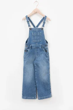 Blauwe denim tuinbroek