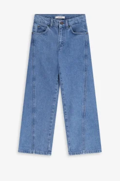 Blauwe denim wide leg jeans