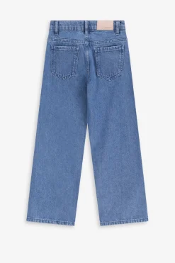 Blauwe denim wide leg jeans