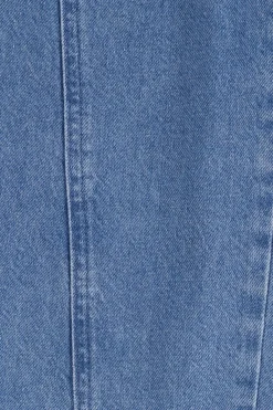Blauwe denim wide leg jeans