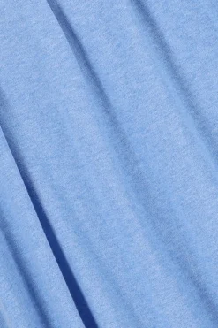 Blauwe gebreide polo
