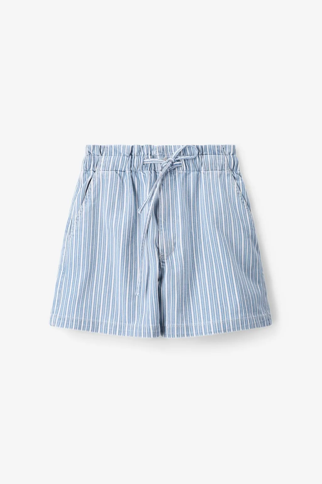 Blauwe gestreepte shorts
