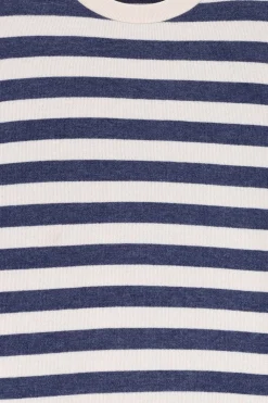Blauwe gestreepte sweater