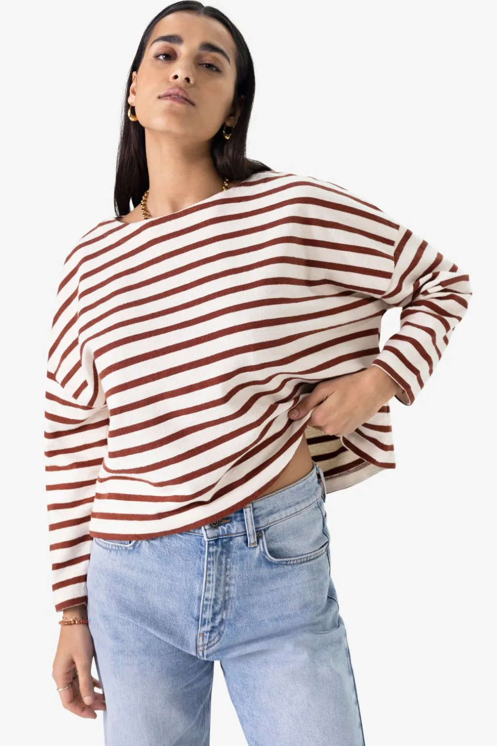 Blauwe high waist slim fit jeans